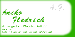 aniko fledrich business card